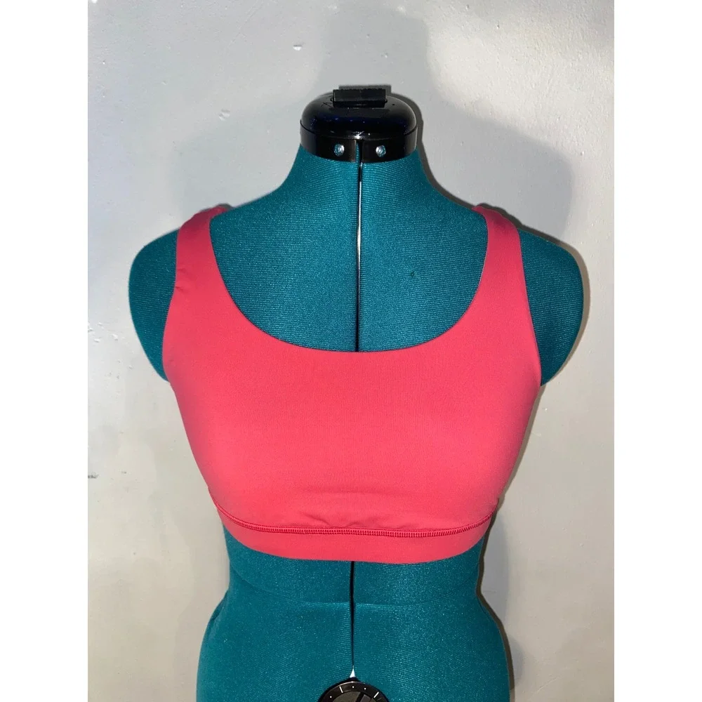 Lululemon Energy Bra Pink Strappy Criss‎ Cross Back Athleisure Gym Sports Bra